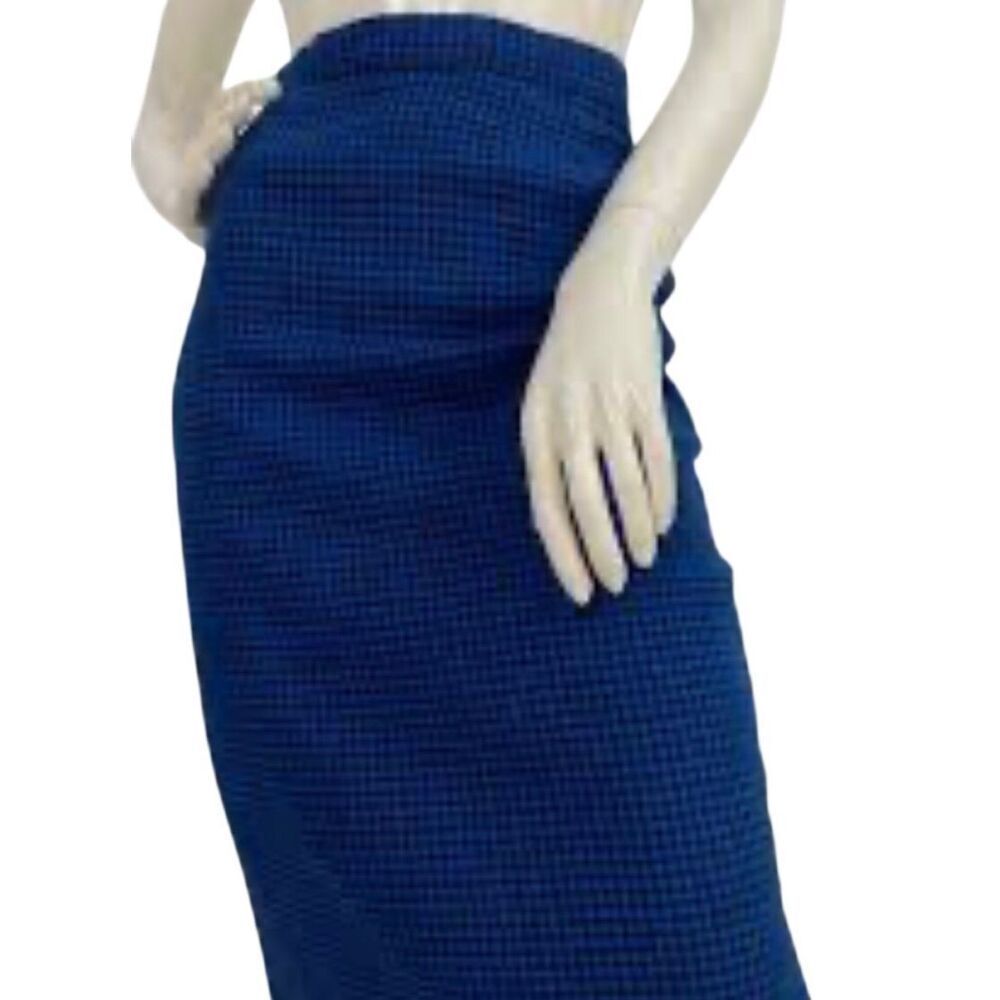 Vintage tweed Norton McNaughton vintage blue tweed midi skirt with elastic on si
